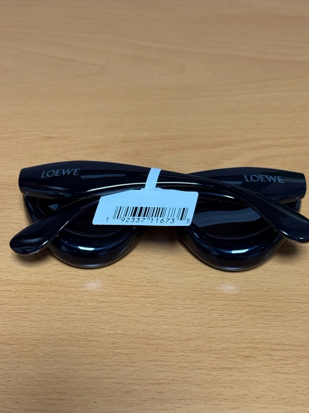 Loewe Women Glossy Black Sculptural Cat-Eye Sunglasses 55mm  NWT